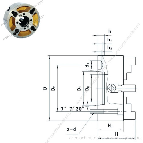 a Mount Style Four Jaw Independent Chucks